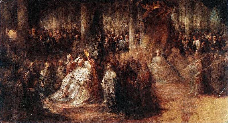 Carl Gustaf Pilo The coronation of Gustaf III oil painting image